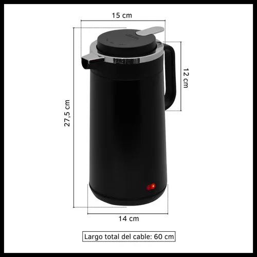 Termo Pava Eléctrico 1.8 Litros Jarra Apagado Automático - Imagen 3
