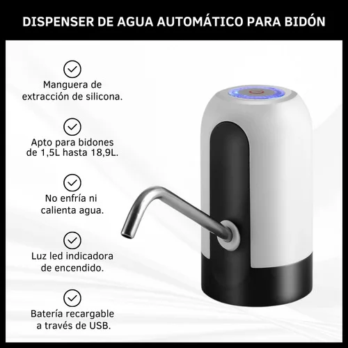 Dispenser De Agua Portatil Usb Bomba Dispensador Bidones - Imagen 2