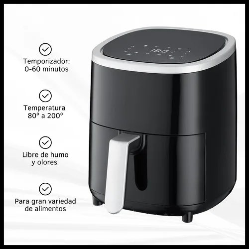 Freidora De Aire Eléctrica 3,5l Sin Aceite 1200w Digital - Imagen 3