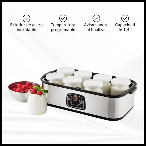 Yogurtera Eléctrica Fabrica De Yogurt 8 Frascos Vidrio 180ml - Imagen 3