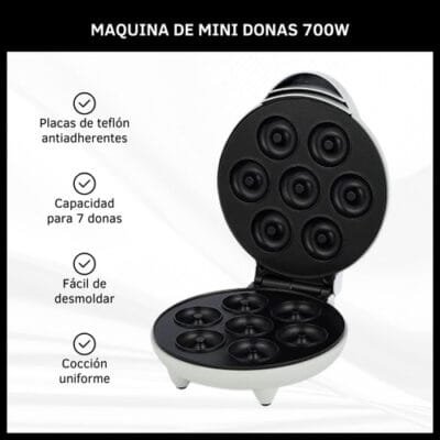 Máquina Para Hacer Donas Mini Antiadherentes Eléctrica 700w - Imagen 2