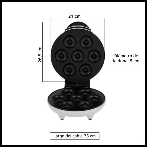 Máquina Para Hacer Donas Mini Antiadherentes Eléctrica 700w - Imagen 3