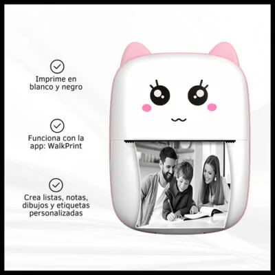 Mini Impresora Térmica Portátil Bluetooth Recargable De Mano - Imagen 3