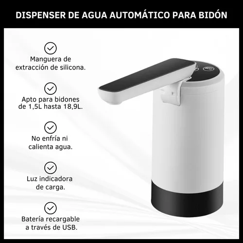 Dispenser De Agua Portátil Dispensador Para Bidones Usb - Imagen 2