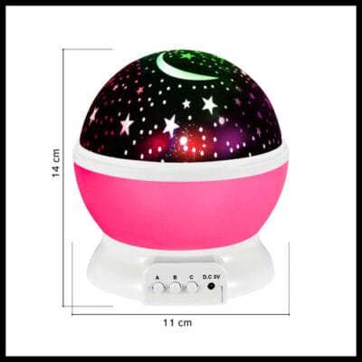 Lámpara De Sueño Velador Proyector Estrellas Y Luna Rgb 360° - Imagen 3