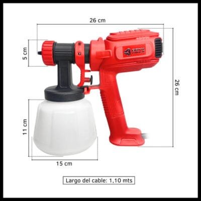 Pistola Para Pintar 800ml Máquina De Pintura Eléctrica 650w - Imagen 3