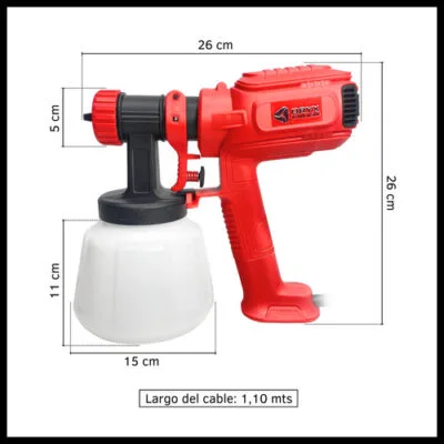 Pistola Para Pintar 800ml Máquina De Pintura Eléctrica 650w - Imagen 3