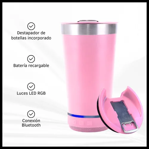 Vaso Térmico Con Parlante Bluetooth Acero Inoxidable 475 Ml - Imagen 3