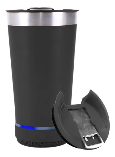 Vaso Térmico Con Parlante Bluetooth Acero Inoxidable 475 Ml