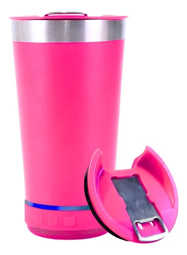 Vaso Térmico Con Parlante Bluetooth Acero Inoxidable 475 Ml
