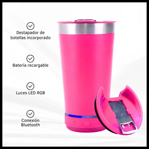 Vaso Térmico Con Parlante Bluetooth Acero Inoxidable 475 Ml - Imagen 3