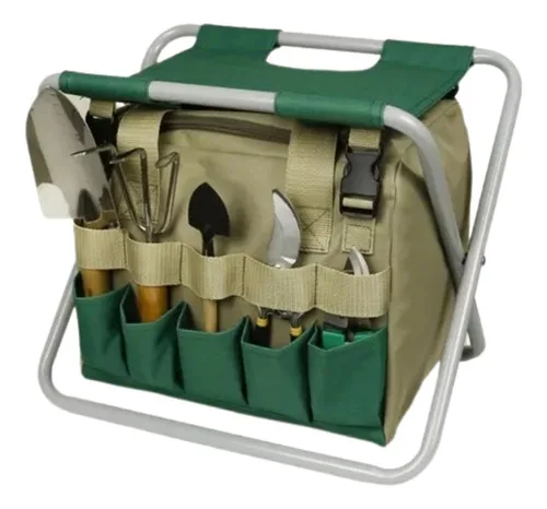 Banco Plegable C/bolso Organizador Camping Playa Pesca