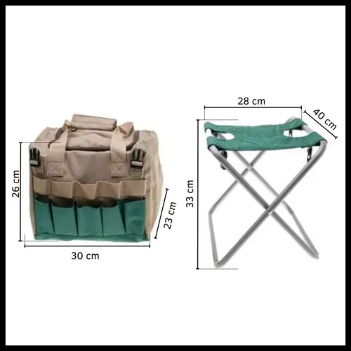 Banco Plegable C/bolso Organizador Camping Playa Pesca - Imagen 3