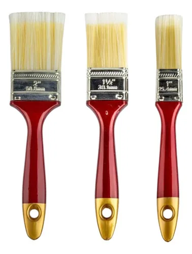 Pinceles X3 Pack Brocha En Blister Pintar Paredes Muebles