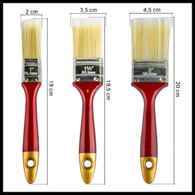 Pinceles X3 Pack Brocha En Blister Pintar Paredes Muebles - Imagen 3