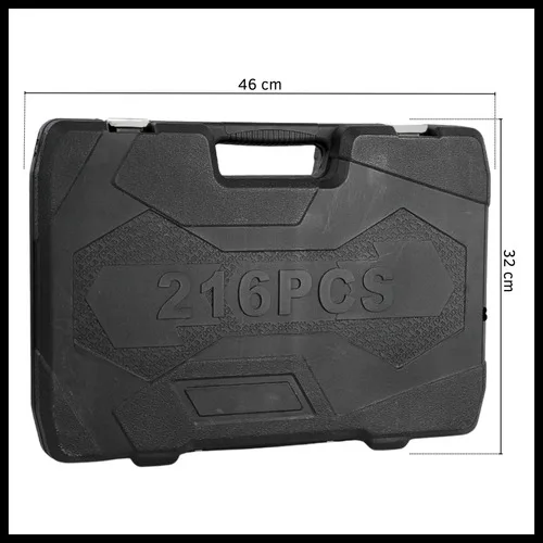 Caja Set Herramientas Llaves Tubo 216 Piezas Cromo Vanadio - Imagen 3