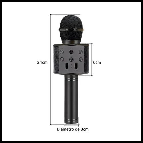 Micrófono Inalámbrico Karaoke Bluetooth Recargable Parlante - Imagen 3