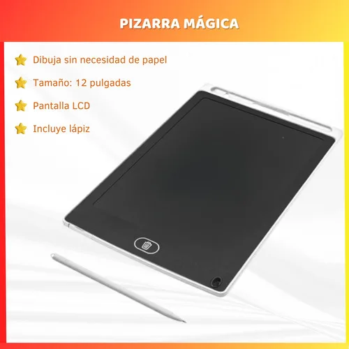 Pizarra Mágica Tableta 12 Pulgadas Lcd De Dibujo Escritura - Imagen 2