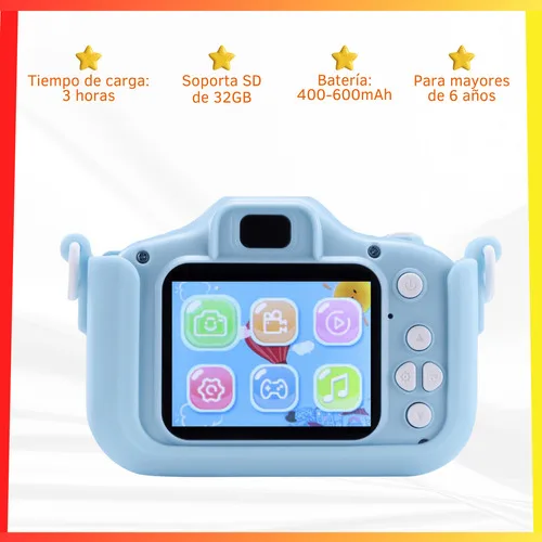 Mini Cámara Digital Infantil Recargable Con Juegos Niños - Imagen 3